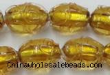 CLG882 2PCS 16 inches 12*18mm oval lampwork glass beads wholesale