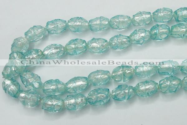 CLG883 2PCS 16 inches 12*18mm oval lampwork glass beads wholesale