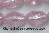 CLG884 2PCS 16 inches 12*18mm oval lampwork glass beads wholesale