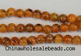 CLJ211 15.5 inches 6mm round dyed sesame jasper beads wholesale