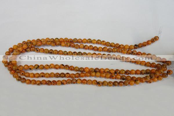 CLJ211 15.5 inches 6mm round dyed sesame jasper beads wholesale