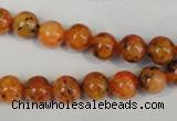 CLJ221 15.5 inches 8mm round dyed sesame jasper beads wholesale