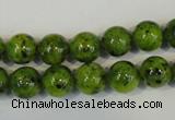 CLJ230 15.5 inches 10mm round dyed sesame jasper beads wholesale