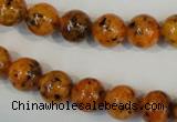 CLJ231 15.5 inches 10mm round dyed sesame jasper beads wholesale