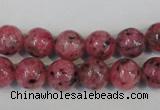 CLJ232 15.5 inches 10mm round dyed sesame jasper beads wholesale