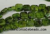 CLJ251 15.5 inches 8*8mm square dyed sesame jasper beads wholesale