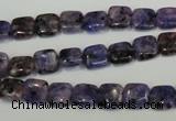 CLJ254 15.5 inches 8*8mm square dyed sesame jasper beads wholesale