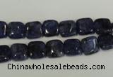 CLJ255 15.5 inches 8*8mm square dyed sesame jasper beads wholesale