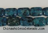 CLJ285 15.5 inches 10*14mm rectangle dyed sesame jasper beads wholesale