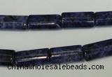 CLJ304 15.5 inches 8*16mm flat tube dyed sesame jasper beads wholesale