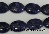 CLJ325 15.5 inches 13*18mm oval dyed sesame jasper beads wholesale