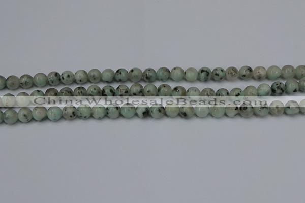 CLJ401 15.5 inches 6mm round sesame jasper beads wholesale