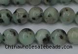 CLJ402 15.5 inches 8mm round sesame jasper beads wholesale