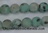 CLJ412 15.5 inches 8mm round matte sesame jasper beads wholesale