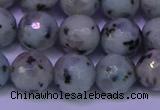 CLJ424 15.5 inches 12mm faceted round sesame jasper beads