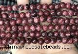 CLJ510 15.5 inches 4mm,6mm,8mm,10mm & 12mm round sesame jasper beads