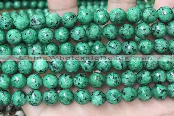 CLJ560 15.5 inches 6mm,8mm,10mm & 12mm faceted round sesame jasper beads