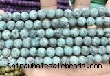 CLJ591 15 inches 8mm round matte sesame jasper beads