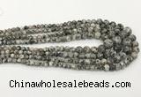 CLJ610 6mm - 14mm round sesame jasper graduated beads