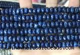 CLJ621 15 inches 5*8mm faceted round sesame jasper beads