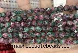 CLJ627 15 inches 8mm faceted nuggets sesame jasper beads