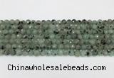 CLJ640 15.5 inches 6mm faceted round sesame jasper beads wholesale