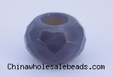 CLO10 19*30mm faceted rondelle loose grey agate gemstone beads wholesale