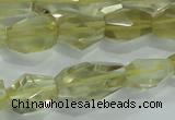 CLQ102 8*12mm - 12*22mm faceted nuggets natural lemon quartz beads