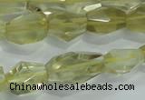 CLQ102 8*12mm - 12*22mm faceted nuggets natural lemon quartz beads