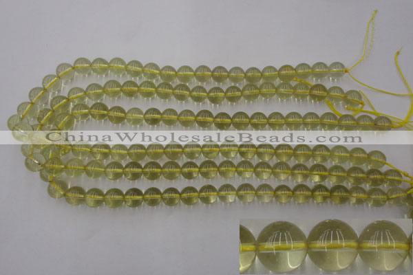 CLQ153 15.5 inches 10mm round natural lemon quartz beads wholesale