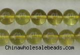 CLQ154 15.5 inches 12mm round natural lemon quartz beads wholesale