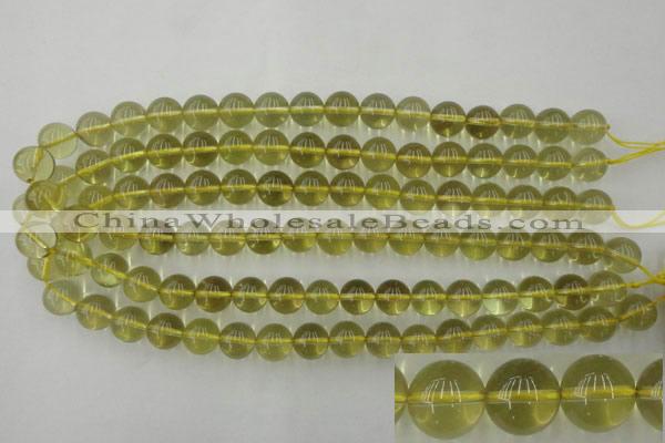 CLQ154 15.5 inches 12mm round natural lemon quartz beads wholesale