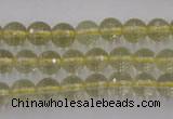 CLQ162 15.5 inches 8mm faceted round natural lemon quartz beads