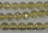 CLQ163 15.5 inches 10mm faceted round natural lemon quartz beads