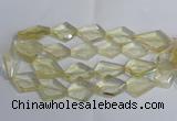 CLQ265 15.5 inches 20*25mm - 30*35mm faceted freeform lemon quartz beads