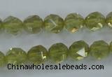 CLQ303 15.5 inches 10mm faceted nuggets lemon quartz beads