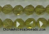 CLQ304 15.5 inches 12mm faceted nuggets lemon quartz beads