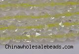 CLQ311 15.5 inches 6mm faceted nuggets lemon quartz beads