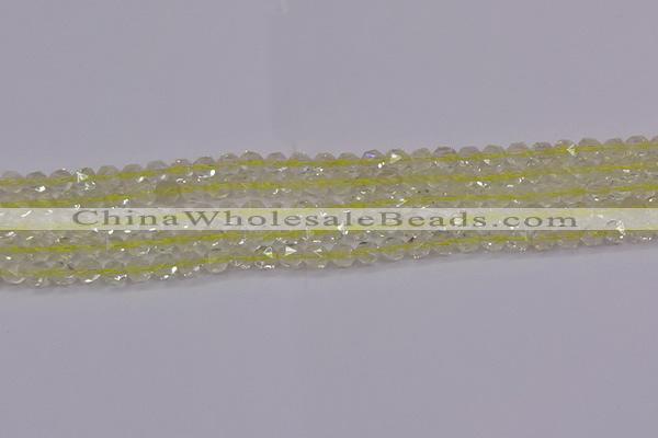 CLQ311 15.5 inches 6mm faceted nuggets lemon quartz beads