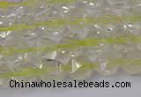 CLQ312 15.5 inches 8mm faceted nuggets lemon quartz beads