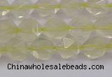 CLQ313 15.5 inches 10mm faceted nuggets lemon quartz beads