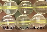 CLQ322 15.5 inches 8mm faceted round natural lemon quartz beads