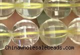 CLQ323 15.5 inches 10mm faceted round natural lemon quartz beads