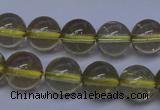 CLQ352 15 inches 8mm round natural lemon quartz beads wholesale