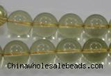 CLQ54 15.5 inches 14mm round natural lemon quartz beads wholesale