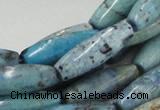 CLR08 16 inches 10*30mm rice larimar gemstone beads wholesale