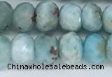 CLR103 15.5 inches 5*8mm faceted rondelle larimar gemstone beads