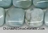 CLR131 15.5 inches 10*10mm square natural larimar gemstone beads