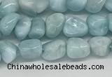 CLR134 15.5 inches 3*4mm - 4*6mm chips natural larimar gemstone beads