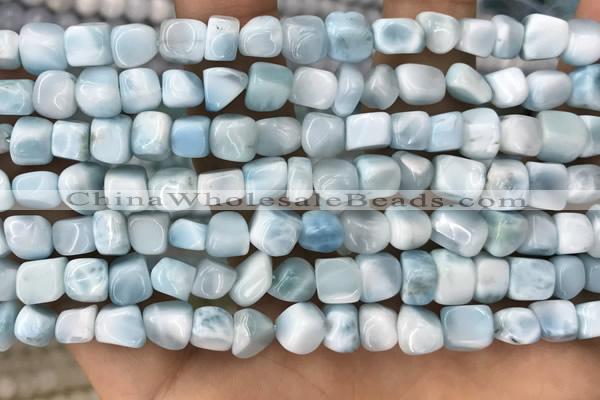 CLR142 15.5 inches 5*6mm - 6*8mm nuggets natural larimar beads